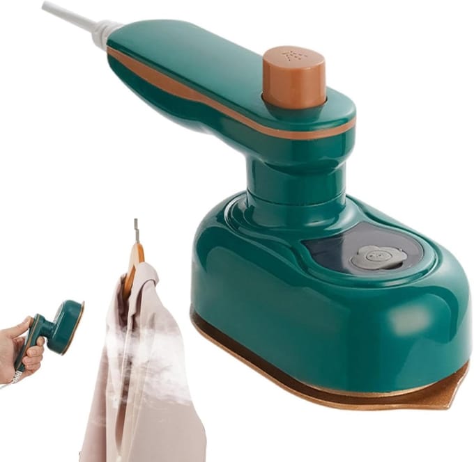 Draagbaar Strijkijzer - Mini Stoomstrijkijzer - Kleding Kreukvrij Maken - Snelle Opwarming - 15 cm - Wit