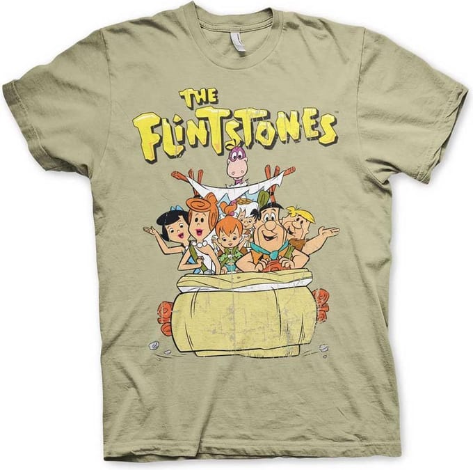 The Flintstones Heren Tshirt -L- The Flintstones Bruin
