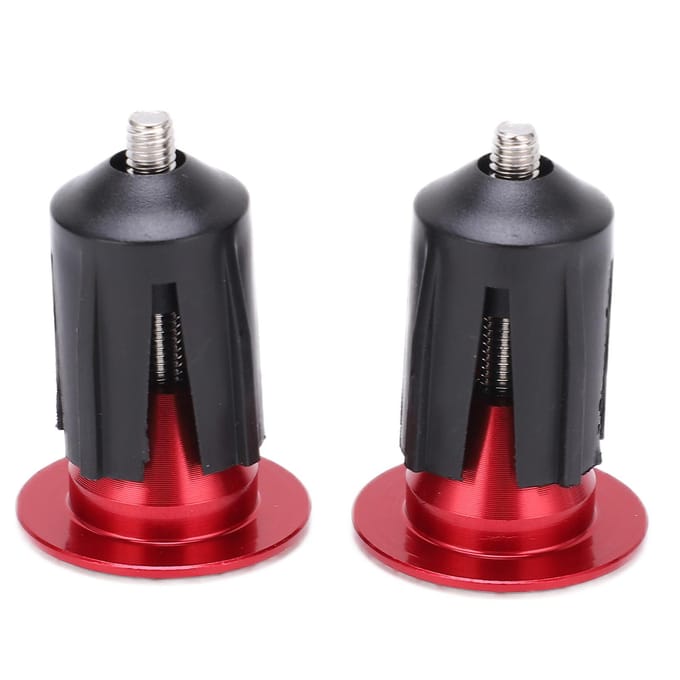 2 stuks Stuurdop Aluminiumlegering Plastic Vervangbaar Praktische FietsaccessoiresRood black