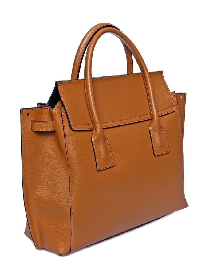 Luisa Vannini Brown Rundleer Tas