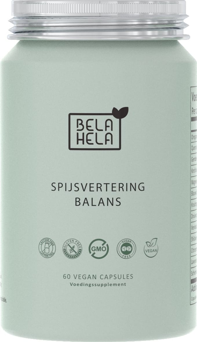 Bela Hela Spijsvertering Balans - 60 vegan capsules - duurzame aluminium verpakking