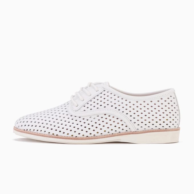 Rollie | Dames | Veterschoen | Derby Punch White | maat 40