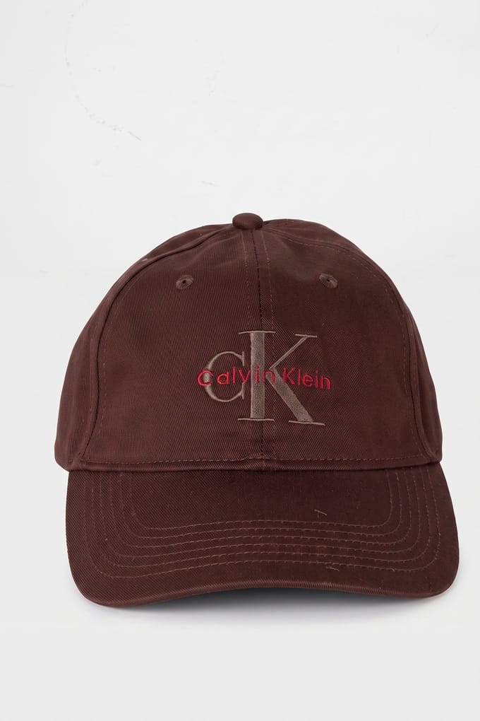 Calvin Klein Monogram Embroidery Cap Rich Brown Größe: OS | Hüte Outlet | Herren | Braun
