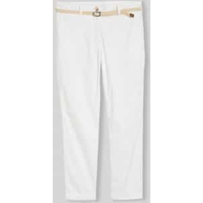 regular fit chino van katoenmix met riem