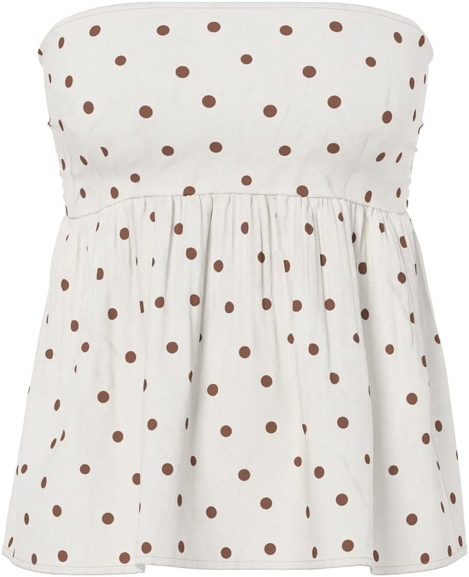 Pieces Top PCPIA ZONDER BANDJES LINNENMIX