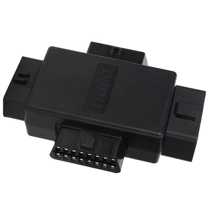 OBD 1 Mannelijk naar 3 Vrouwelijk Adapter 16-pins Connector Plug Universeel Diagnostisch Gereedschap black