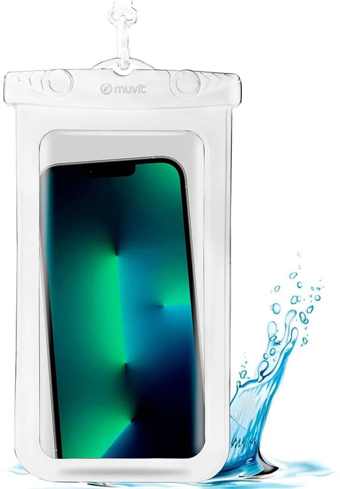 Muvit For Change Recycle-teck Ip68 Up To 6.5´´ Waterdichte Telefoonhoes Transparant