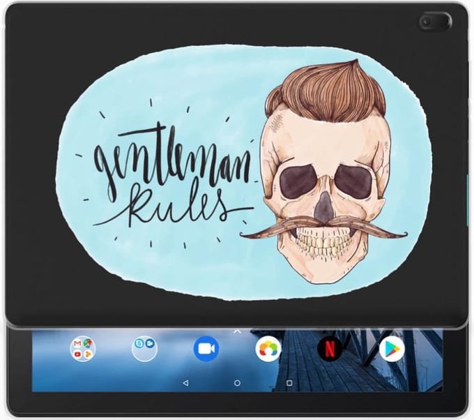 Tablet BackCover Lenovo Tab E10 Gentleman Skull