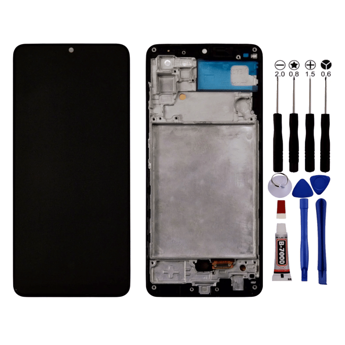 Scherm voor Samsung A32 4G SM-A325F OLED + Zwarte voetafdruk + Gereedschap