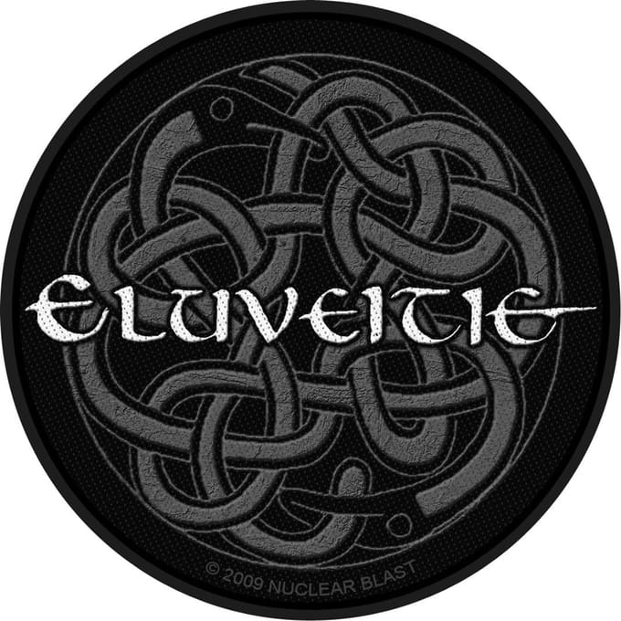 Eluveitie Patch - Eluveitie Logo - voor Geen - zwart-grijs-wit