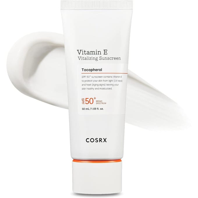 CosRx, Vitamine E, revitaliserende zonnebrandcrème, SPF 50+, 50 ml (1,69 fl oz) white