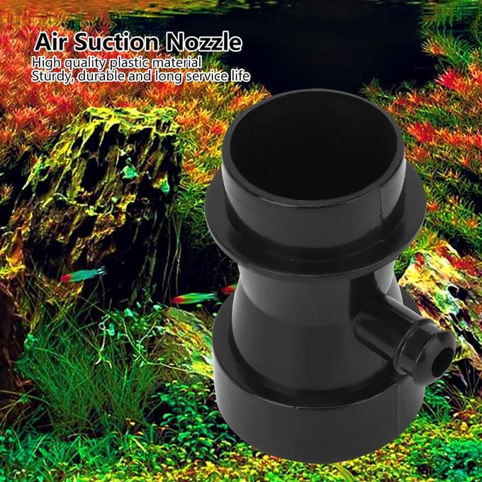 Plastic Zwart Aquarium Eiwitafschuimer Separator Venturi Buis DIY Luchtzuigmondstuk black
