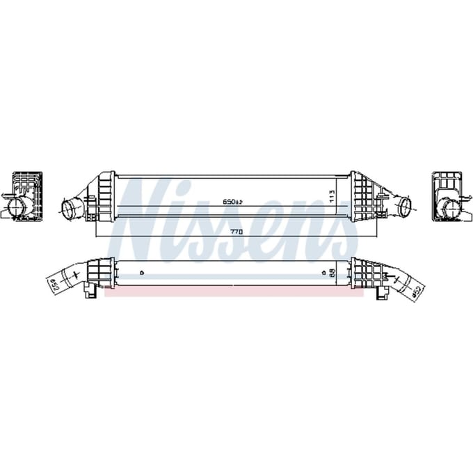 Lage-temperatuurRadiator, laadluchtRadiator NISSENS 961582
