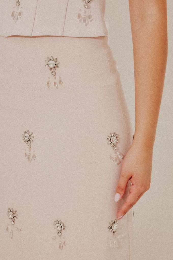 Odd Muse Crystal Maxi Skirt Blush Taglia: M | Maxi gonne Outlet | Donna