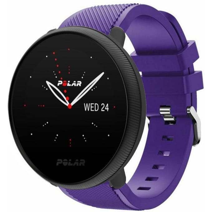 Polar Ignite 2 twill siliconen band (paars)