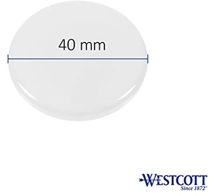 Zelfklevende magneten 10-pack 40 mm rond wit