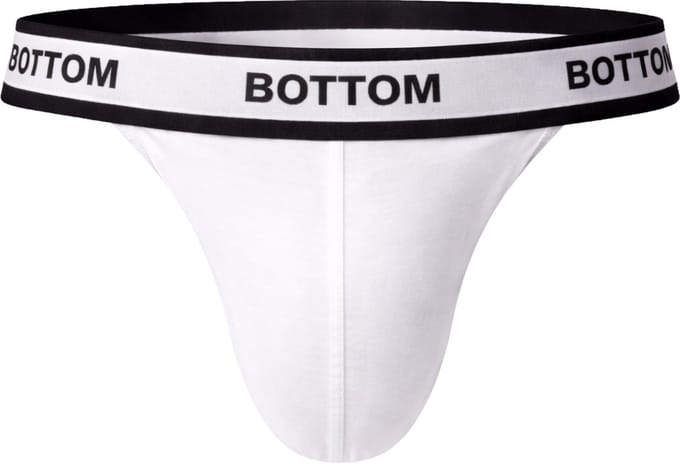 Barcode Berlin Suspender BOTTOM White-Black - MAAT S - Heren Ondergoed - String voor Man - Mannen Thong