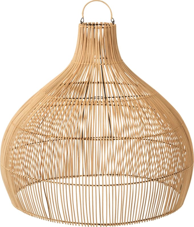 J-Line lampenkap Peervorm - rotan - naturel