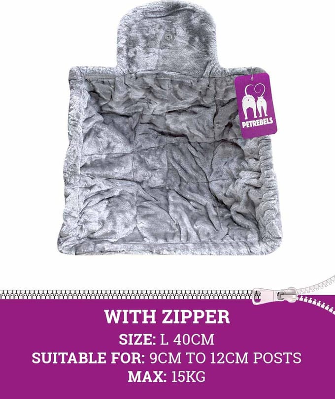 Petrebels Hangmat Sleeper ZIP square L 40cm - Grey