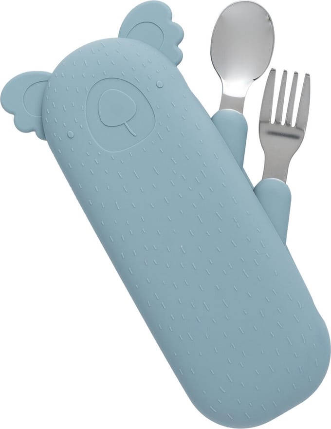 The Cotton Cloud Set kinderbestek siliconen & rvs
