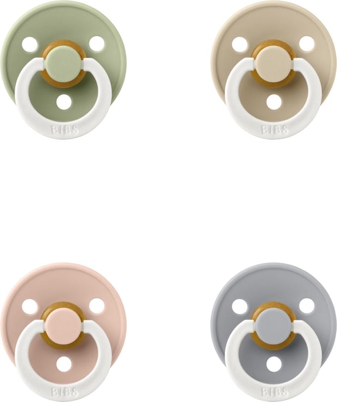 Bibs fopspeen 18 -24 maand set 4 stuks - Cloud Glow - Sage Glow - Blush Glow - Vanilla Glow maat 3