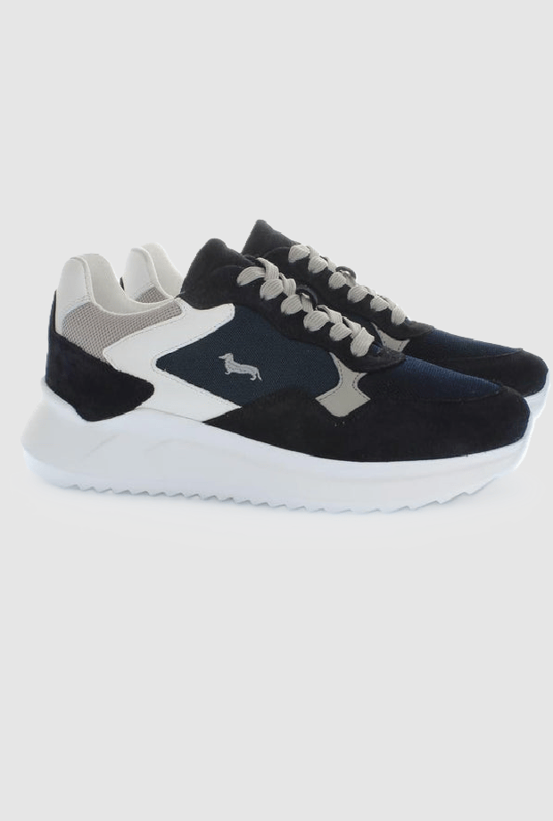 suede schoenen man blauw