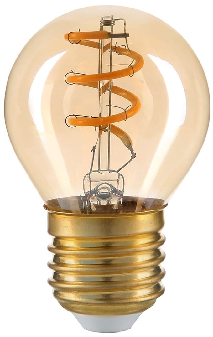 Avide E27 LED Filament Lamp 3W - 180lm - 2700K - Extra Warm Wit - LED Mini Globe P45 - Vervangt 20W Gloeilamp