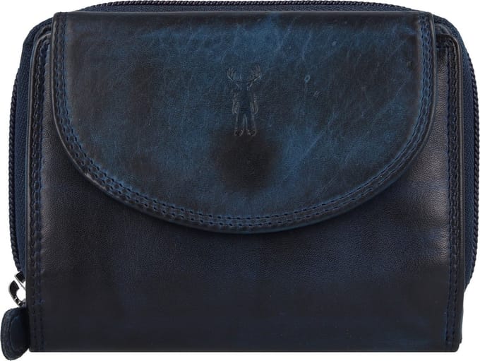 Jack Kinsky Nelson Portemonnee RFID Leer 12,5 cm - Jongens - Horizontaal - marine