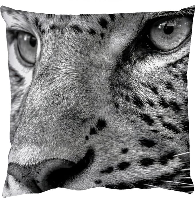 Sierkussens - Kussentjes Woonkamer - 45x45 cm - Luipaard - Zwart - Wit - Oog