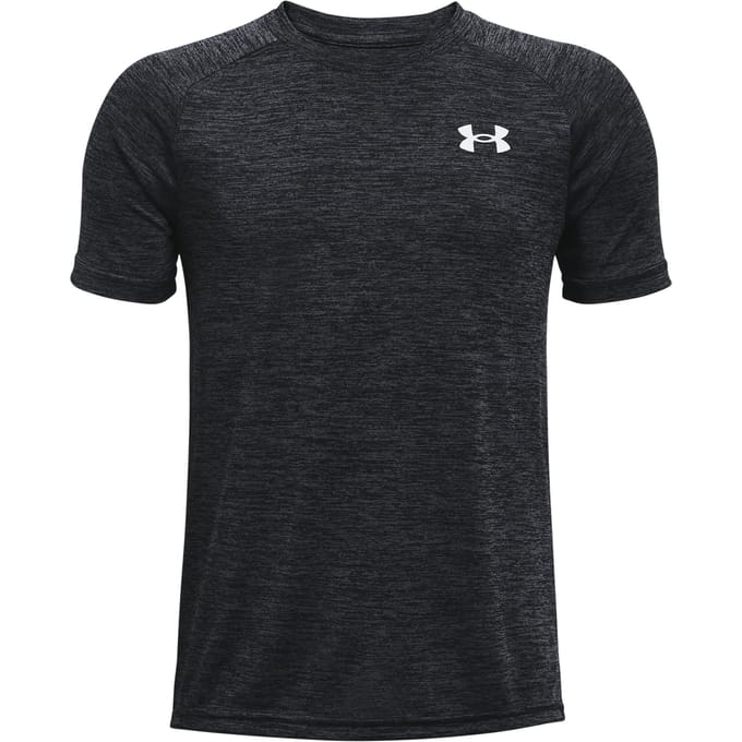 Under Armour Tech T-shirts Kinder - Zwart - Maat 122 - 127 CM - Poly Jersey