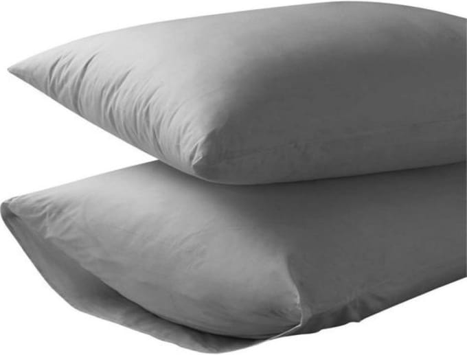 Homéé Kussenslopen 100% Katoen 60x70/17cm set van 4 stuks antraciet