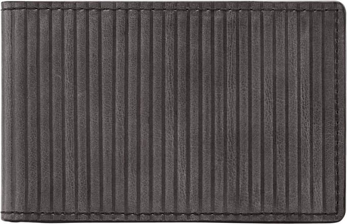 FOSSIL Leren Kaarthoes Andrew FPW Bifold Lead Gray Grijs