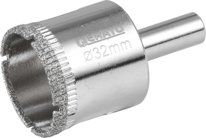Qerato Tegelboor 32 mm nat - Glasboor - Diamantboor