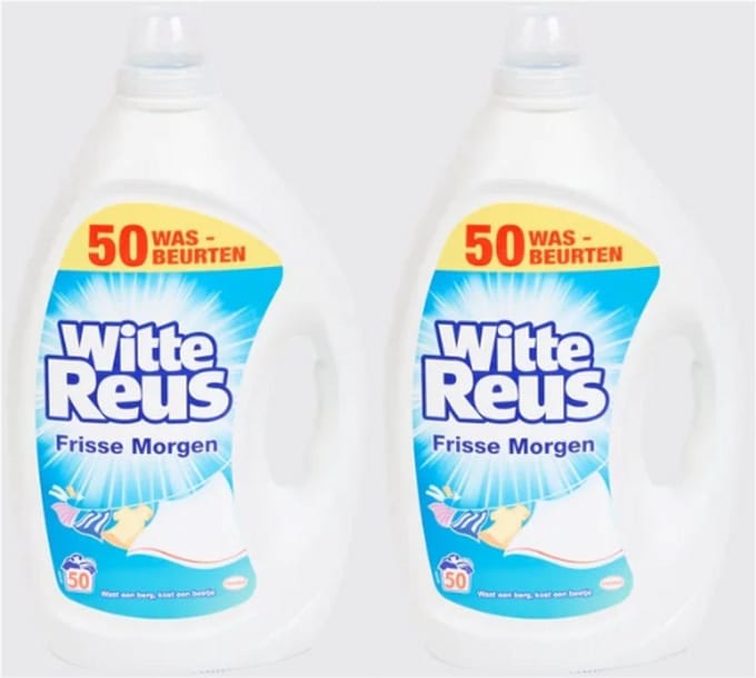 Witte Reus wasmiddel Frisse Morgen 50 wasbeurten x2