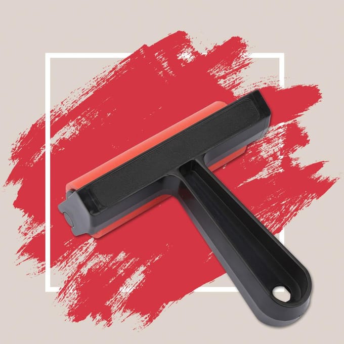 Rouleau Brayer en Caoutchouc Art Peinture à l'Encre Estampe Outil de Tamponnage 10   15   20 cm 10cm black