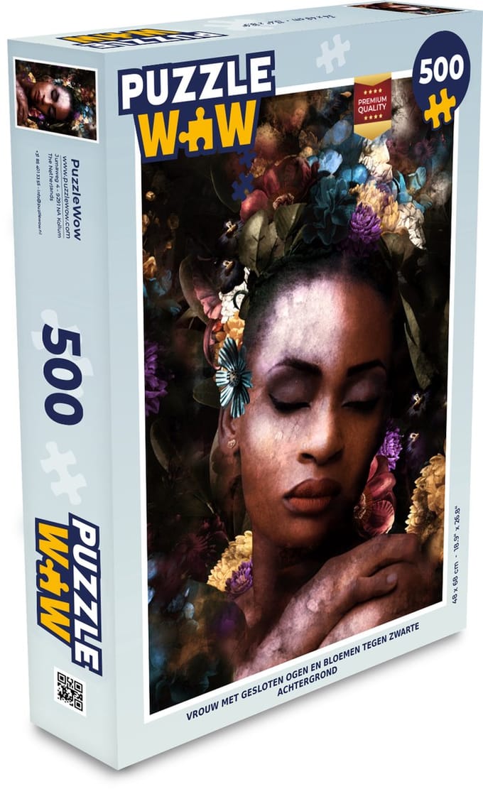 Puzzel Vrouw - Kleur - Flora - Legpuzzel - Puzzel 500 stukjes