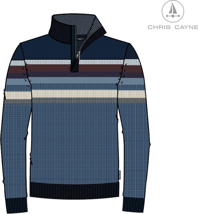 Trui 5001 blue/blauw streep LM Chris Cayne - maat XL