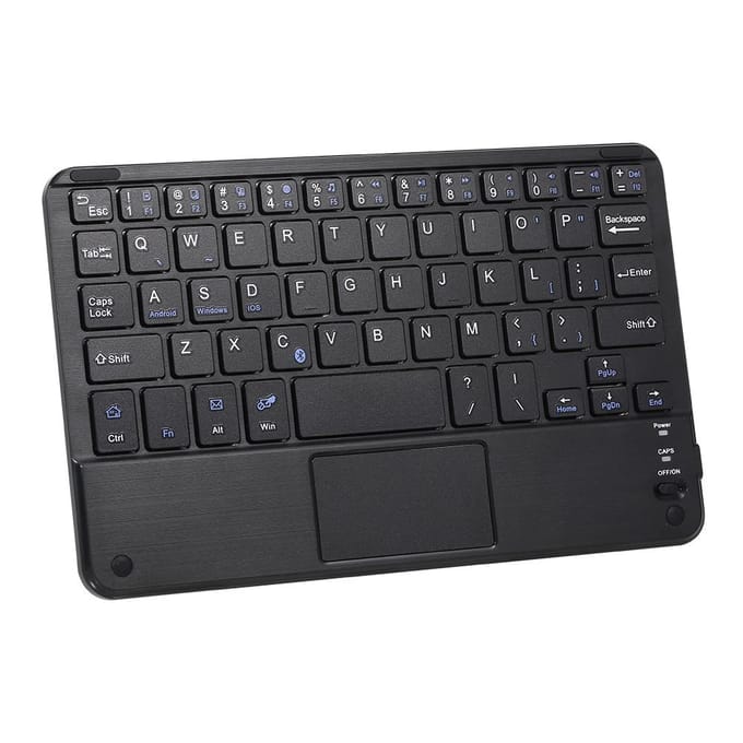 Draadloos BT 3.0-toetsenbord 59 toetsen Ultraslank mini-BT-toetsenbord met touchpad Ondersteuning Android Windows zwart