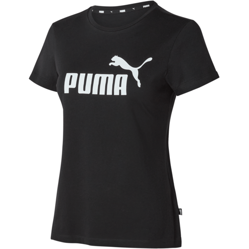 PUMA ESS Logo Tee Dames T-shirt - Zwart - Maat M