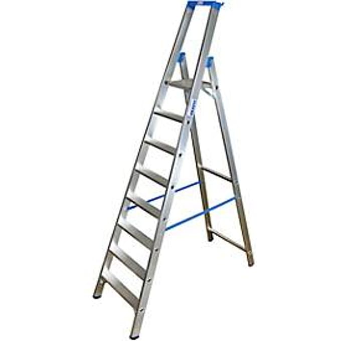 Aluminium trapladder, zonder wielen, 8 treden