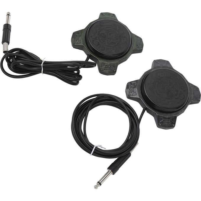 2 stuks Tattoo Voetpedaal Schakelaar Antislip Voetpedaal Schakelaar voor Tattoo Voeding met 1,85m black