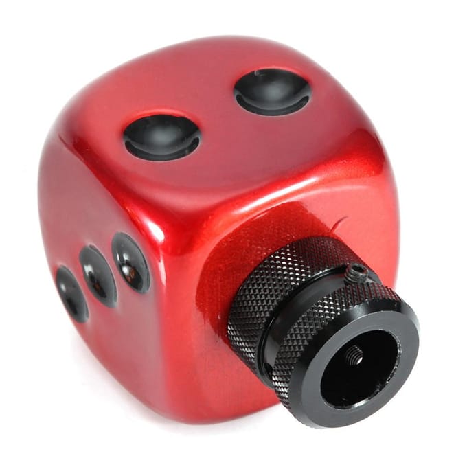 Auto Gemodificeerde Dobbelsteen Versnellingspookknop Stick Pookhendel Universeel Rood red