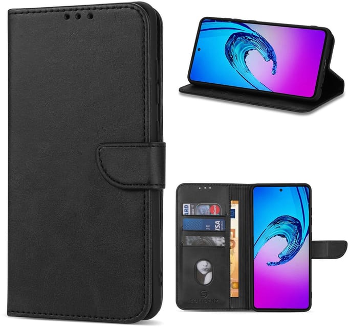 Solidenz hoesje - Geschikt voor Samsung Galaxy A56 / A36 - Bookcase - Zwart