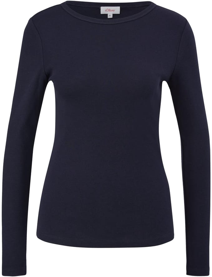 Slim fit shirt met lange mouwen van puur katoen
