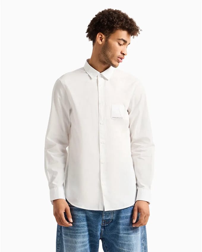 Armani Exchange 6dzc20_znxlz Overhemd Met Lange Mouwen Wit M Man