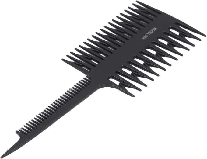 Haarverf Kam - Highlight Kam Styling Tool - Haar Kleuren - Dubbelzijdig Ontwerp - 21.5 x 7.5 cm - Zwart