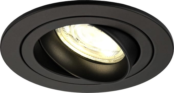Ledvion - LED Inbouwspot Tokyo - Zwart - Dimbaar - 3W - 2700K - Ø92 mm