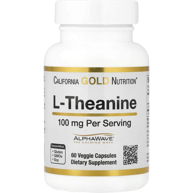 L-Theanine met Alphawave®, 100 mg, 60 vegetarische capsules