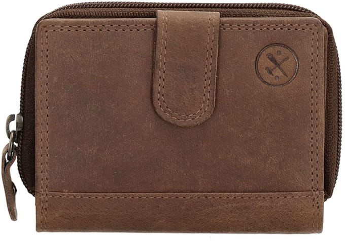 Hide & Stitches Portemonnee Johan van Amstel Donker Bruin