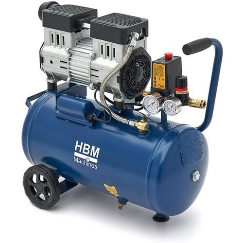 HBM Low Noise Compressor 24 Liter luchtopbrengst 131 Liter per Minuut.